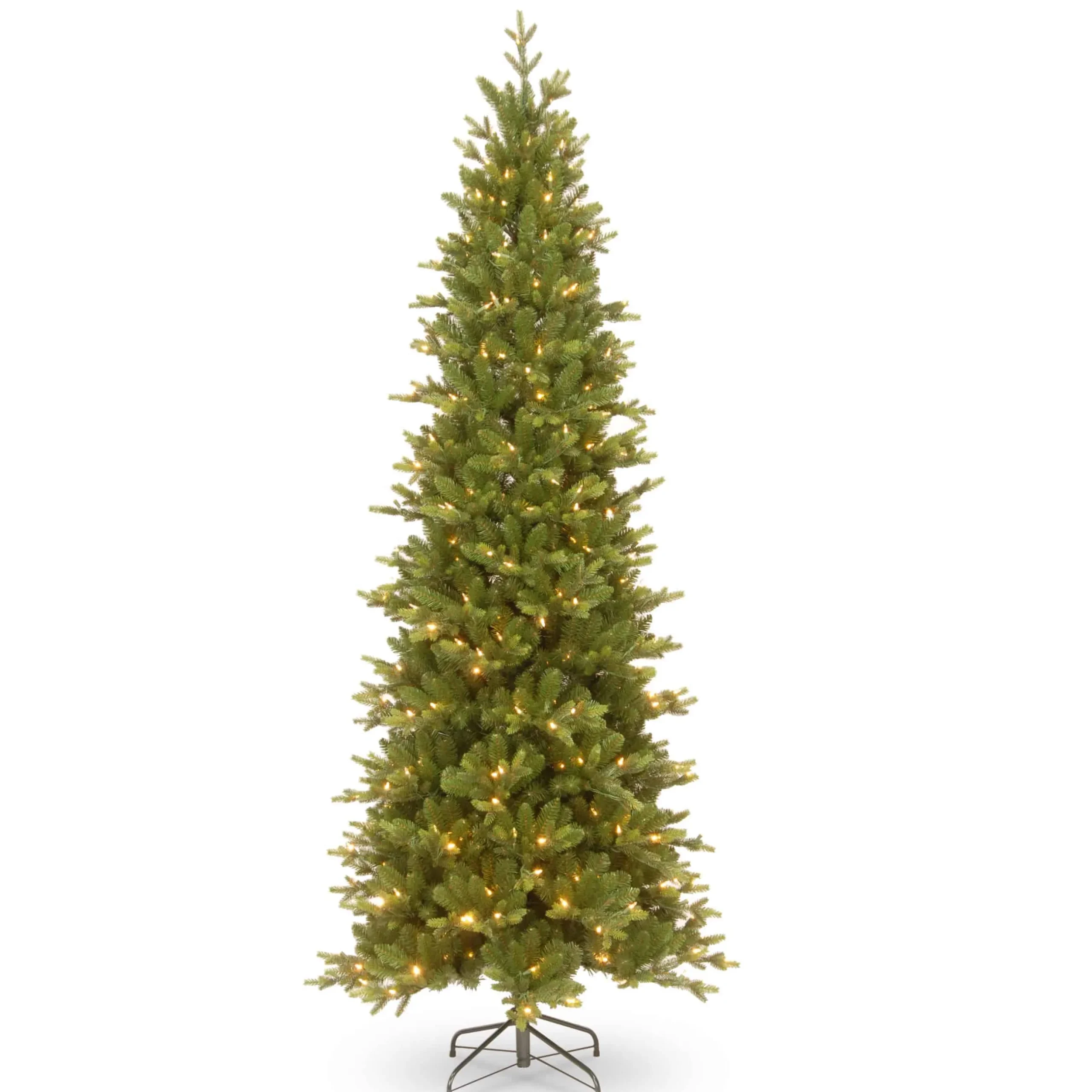Discount Christmas Land 7.5 Ft Feel Real Carrington Fir Slim Pre-Lit Artificial Christmas Tree