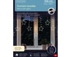 Clearance Christmas Land 156 Led Micro Curtain Twinkle Lights With 8 Functions