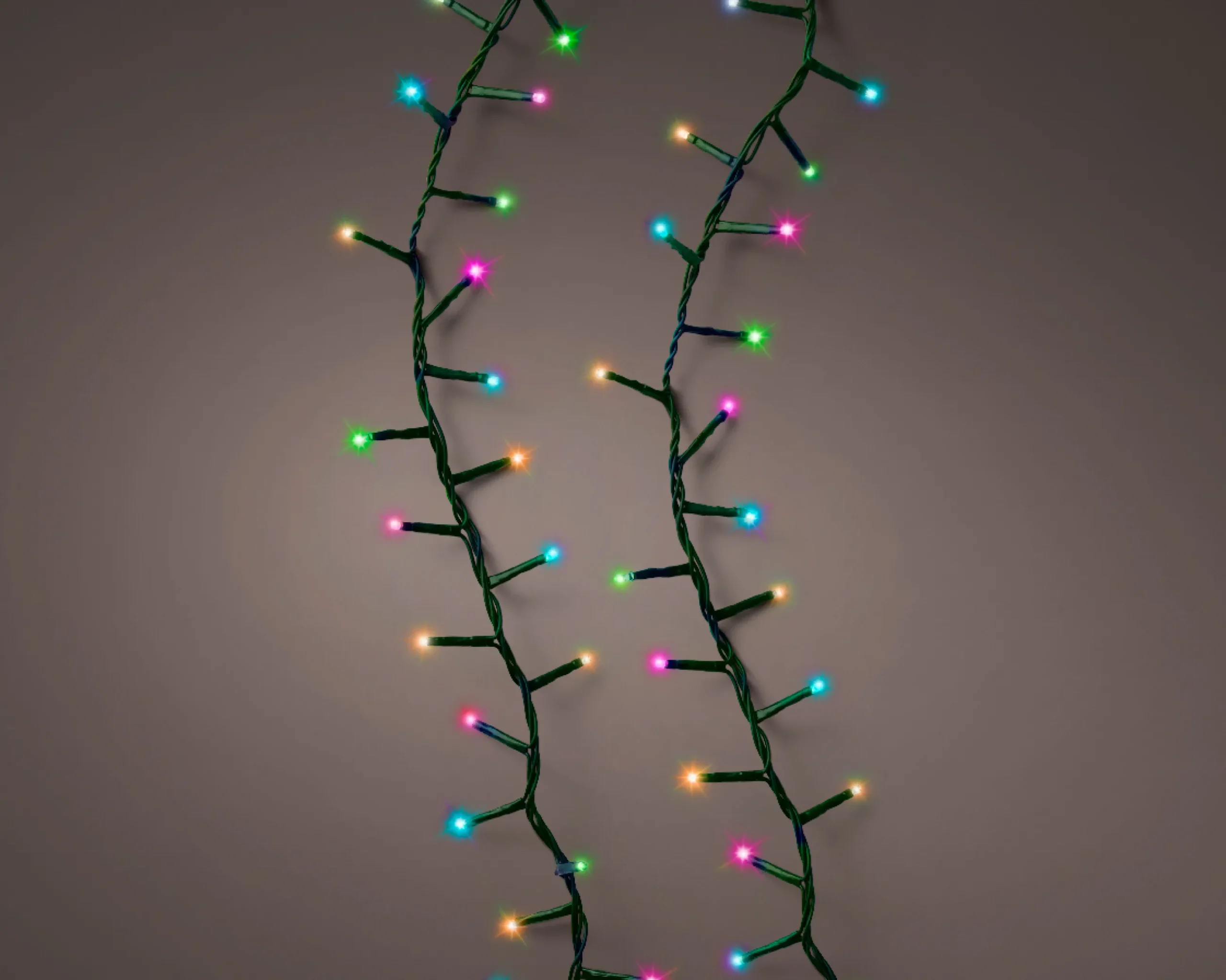 Outlet Christmas Land 1000 Led Multicolour Compact Twinkle Christmas Lights With Green Cable