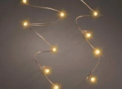 Discount Christmas Land 60 Micro Led String Battery Christmas Lights Copper