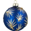 Sale Christmas Land Antique Blue Glass Ball With Gold Twigs