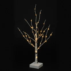 Outlet Christmas Land Artificial Birch Christmas Tree With 50 Led Lights – 2 Feet