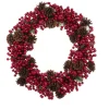Clearance Christmas Land Berry Pinecone Christmas Wreath – 45 Cm