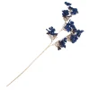 Best Christmas Land Blue Fabric Hydrangea With Gold Glitter Stem