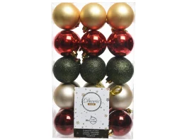 Best Christmas Land Christmas Baubles Mixed Shatterproof (Pack Of 30)