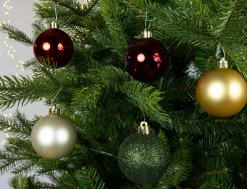 Best Christmas Land Christmas Baubles Mixed Shatterproof (Pack Of 30)