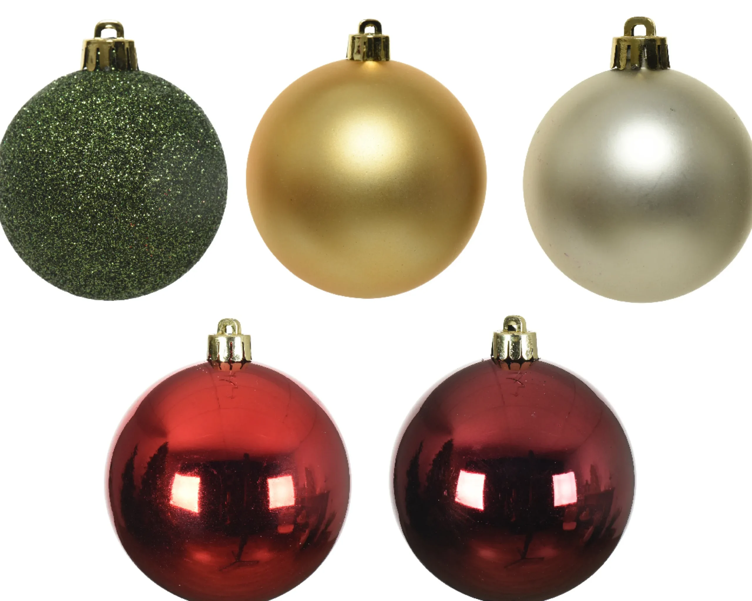 Best Christmas Land Christmas Baubles Mixed Shatterproof (Pack Of 30)