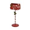 Sale Christmas Land Christmas Zinc Santa Mailbox On Stand 89Cm