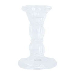 Clearance Christmas Land Clear Glass Candle Holder