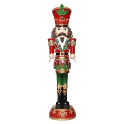 Best Christmas Land 153Cm Led Burgundy Nutcracker
