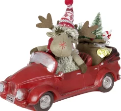 Clearance Christmas Land 32Cm Led Moose In A Car