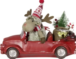 Clearance Christmas Land 32Cm Led Moose In A Car