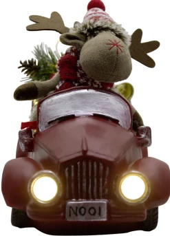Clearance Christmas Land 32Cm Led Moose In A Car