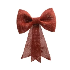 Best Christmas Land 40Cm Red Glitter Bow Large