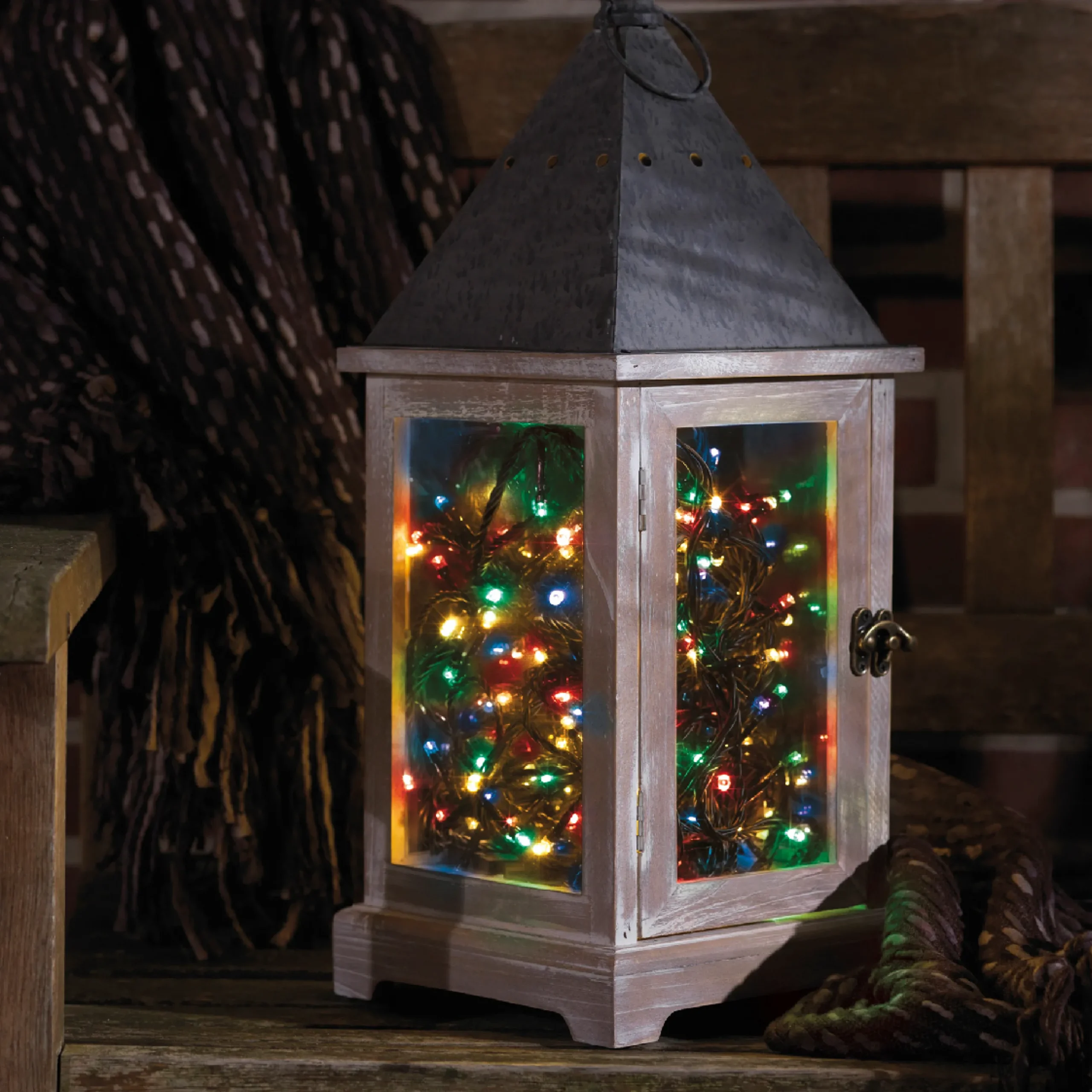 Christmas Land Durawise Multicoloured Battery Christmas Lights With Timer (Black Wire) Various Sizes