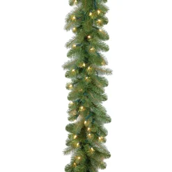 Best Christmas Land 9Ft Feel Real Bayberry Spruce Pre-Lit Battery Powered Christmas Garland