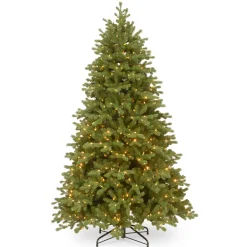 New Christmas Land 10Ft Feel Real Bosworth Spruce Artificial Christmas Tree Pre-Lit