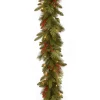 New Christmas Land 9Ft Feel Real Classical Collection Pre-Lit Christmas Garland