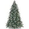 New Christmas Land 7.5Ft Feel Real Frosted Colorado Spruce Artificial Christmas Tree