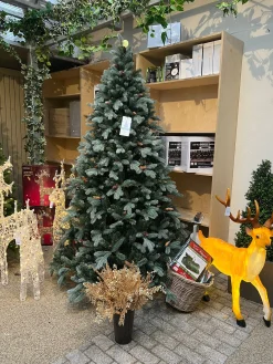 New Christmas Land 7.5Ft Feel Real Frosted Colorado Spruce Artificial Christmas Tree