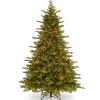 Clearance Christmas Land 9Ft Feel Real Frosted Dorchester Pine Pre-Lit Artificial Christmas Tree