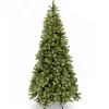 Online Christmas Land 7.5Ft Feel Real Frosted Dorchester Pine Pre-Lit Artificial Christmas Tree