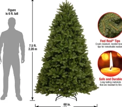 Online Christmas Land 7.5Ft Feel Real Newberry Spruce Artificial Christmas Tree