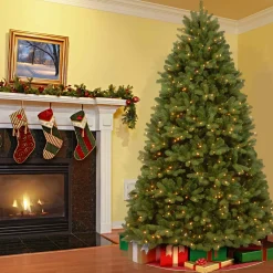 Best Christmas Land 7.5Ft Feel Real Newberry Spruce Pre-Lit Artificial Christmas Tree