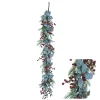 Best Christmas Land 4.2Ft Garland With Red Berries And Pinecone