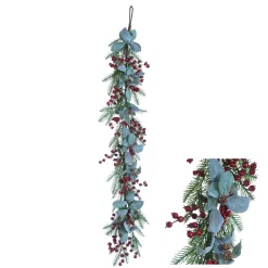 Best Christmas Land 4.2Ft Garland With Red Berries And Pinecone