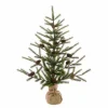 New Christmas Land 3Ft Mini Artificial Christmas Tree In Burlap