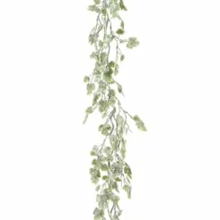 Clearance Christmas Land 5.5Ft Snowy Grape Leaf Christmas Garland