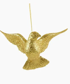 Clearance Christmas Land Gold Glitter Acrylic Dove