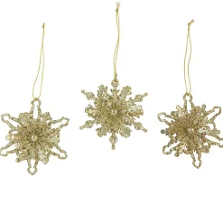 Outlet Christmas Land Gold Glitter Snowflake – Christmas Tree Decor