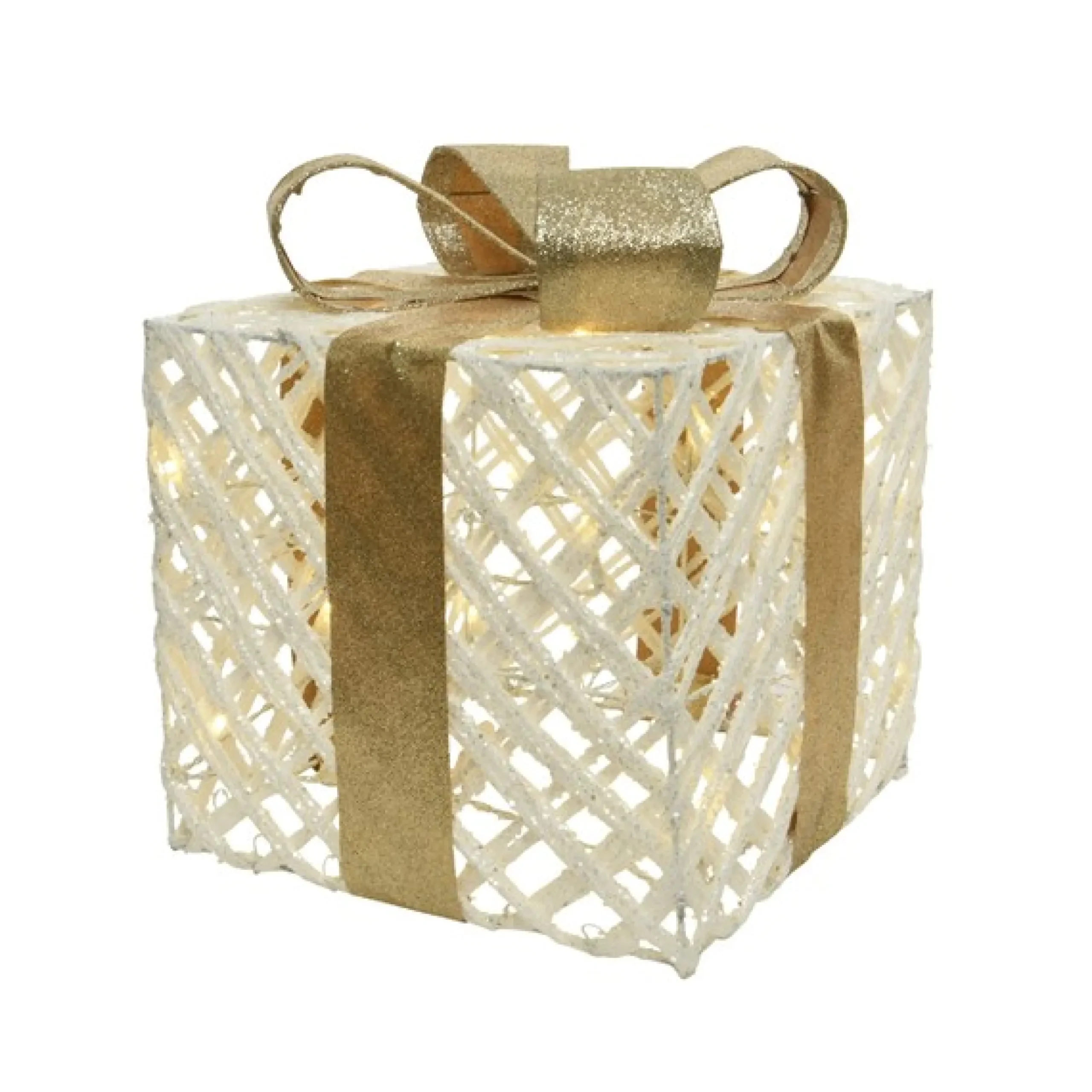Hot Christmas Land Led Gold Ribbon Gift Box Set