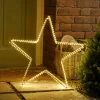Sale Christmas Land Light Up Open Star – Warm White – 3 Configurations