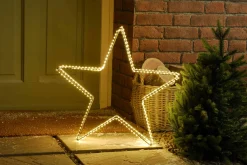 Sale Christmas Land Light Up Open Star – Warm White – 3 Configurations