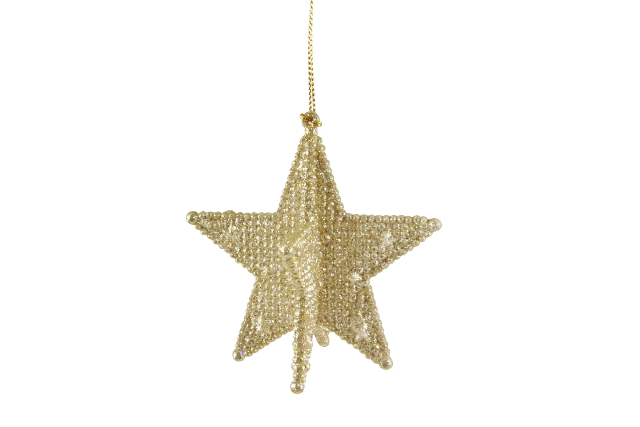 Online Christmas Land Pale Gold 5-Point Star Decor