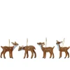 Hot Christmas Land Set Of 4 Suspended 10Cm Assorted Deer Decorations