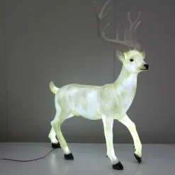Sale Christmas Land Standing Stag Deer With Cool White Led Lights