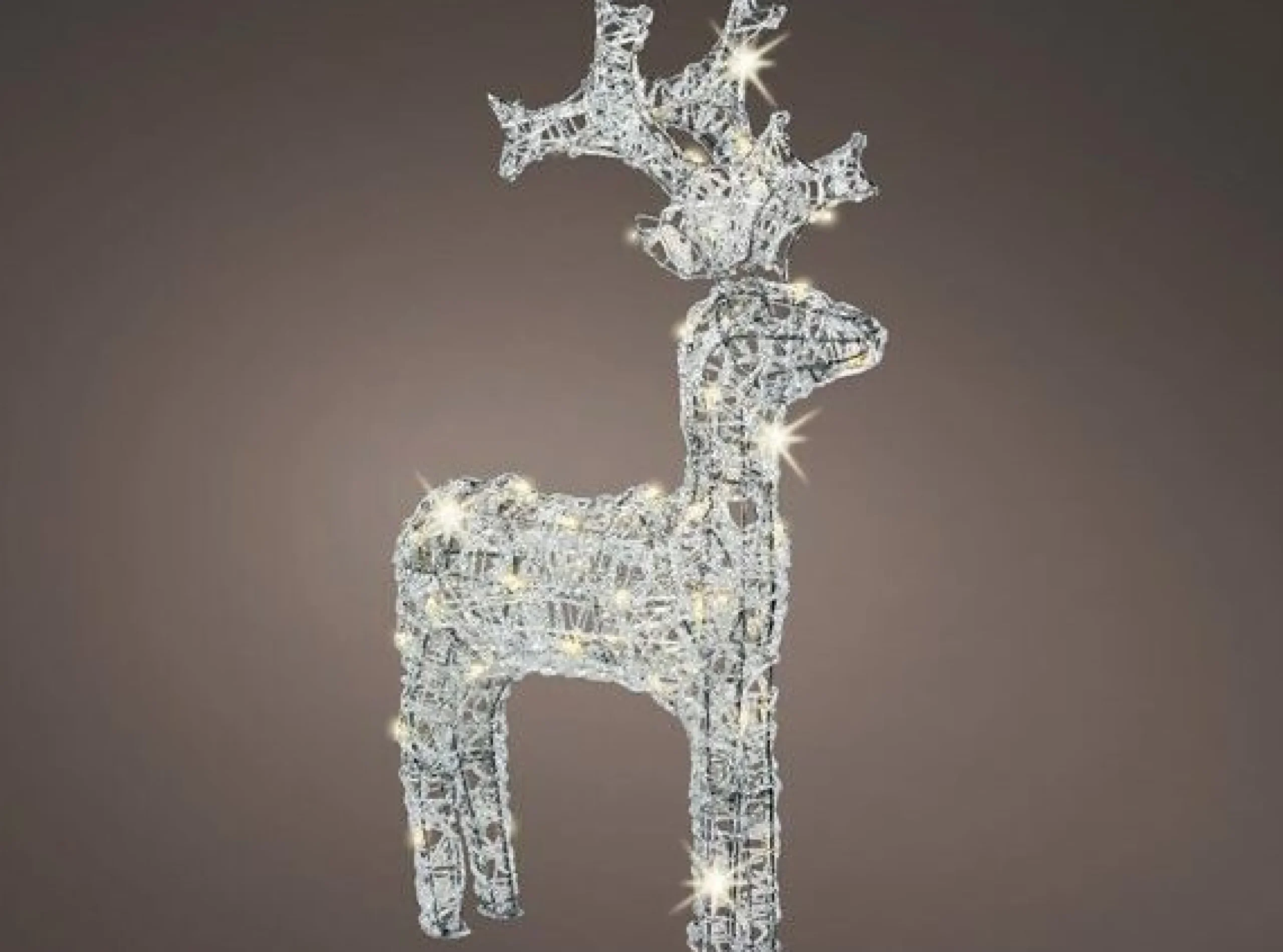 New Christmas Land Warm White Led Acrylic Reindeer