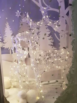 New Christmas Land Warm White Led Acrylic Reindeer